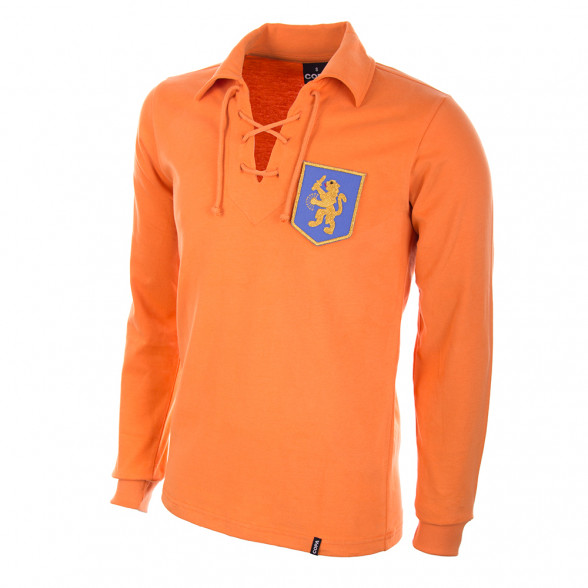 Camiseta antigua fútbol de Holanda. Años 50, cordones | Retrofootball®
