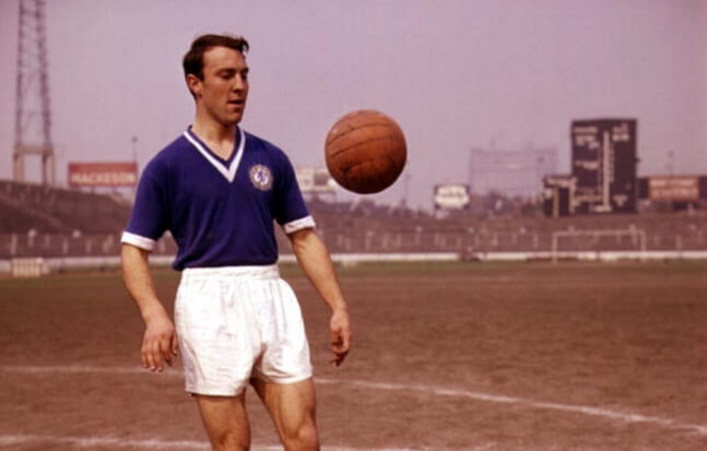 Jimmy Greaves con la camiseta de Chelsea en 1960