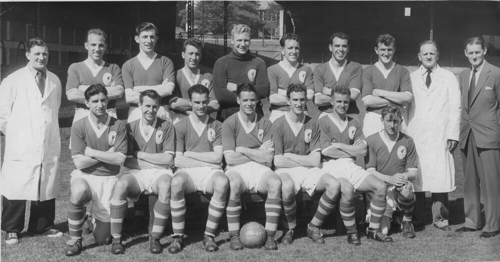 Equipo del Liverpool en 1955, años 50